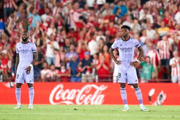 ALMERIA, SPAIN - AUGUST 14: Aurelien Tchouameni of Real Madrid reacts during the LaLiga Santander match between UD Almeria and Real Madrid CF at Power Horse Stadium on August 14, 2022 in Almeria, Spain. (Photo by Mateo Villalba/Quality Sport Images/Getty Images)
PUBLICADA 15/08/22 NA MA09 4COL