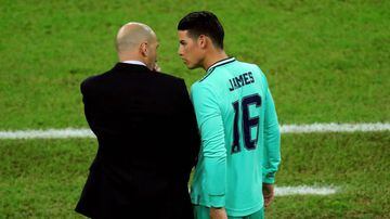 De los nueve títulos que James tiene con Real Madrid, siete de ellos los ganó junto a Zidane, el técnico con el que más títulos ha levantado, aunque no esté en sus planes para la nómina titular.