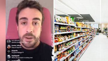 El surrealista vídeo de Alonso y la compra en el supermercado que ha vuelto a hacerse viral