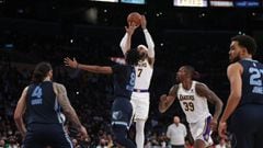 The Lakers got their first win on Sunday against the Grizzlies, 121-118. Carmelo Anthony was the lead scorer with 28 points and the Lakers improve to 1-2.