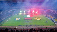 Toma panorámica del Estadio Azteca previo al juego de ida de la Final entre América y Tigres.