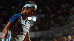 Tennis - ATP Masters 1000 - Italian Open - Foro Italico, Rome, Italy - May 12, 2022 Spain&#039;s Rafael Nadal during his third round match against Canada&#039;s Denis Shapovalov REUTERS/Guglielmo Mangiapane