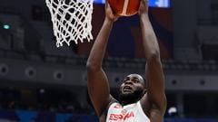 Basketball - FIBA World Cup 2023 - First Round - Group G - Spain v Ivory Coast - Indonesia Arena, Jakarta, Indonesia - August 26, 2023 Spain's Usman Garuba in action REUTERS/Willy Kurniawan