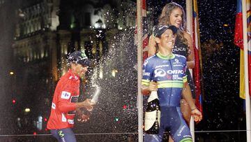 Recuerdos del podio de Colombia en 2016. Nairo gan&oacute; y Esteban Chaves fue tercero.