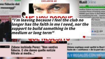 Global repercussion from Zidane's open letter in AS