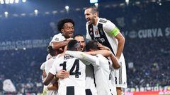 Juventus de Italia celebrando una anotaci&oacute;n en su estadio