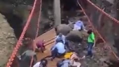 Alcalde de Cuernavaca y su esposa caen tras desplomarse puente colgante; se reportan heridos