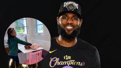 LeBron James regala a su hija una réplica de su casa para sus tardes de juego