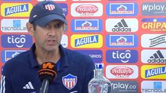 El entrenador del Junior habló en rueda de prensa tras su triunfo 3-1 frente Águilas en Barranquilla.