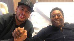 Pelé recibió la visita de Neymar antes de ser dado de alta