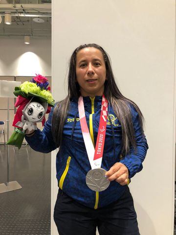 Mayerli Buitrago Ariza ganó la medalla de bronce en el lanzamiento de bala F41 femenino