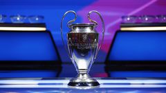 General view of the Champions League trophy
