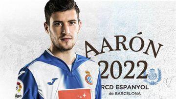 Aar&oacute;n tras ampliar su contrato con el Espanyol hasta 2022.