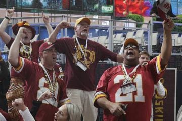 Apr 26, 2018; Arlington, TX, USA; Washington Redskins fans sing their fight song on the field before the NFL Draft at AT&T Stadium. Mandatory Credit: Tim Heitman-USA TODAY Sports