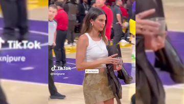 Las imágenes de Kendall Jenner y Bad Bunny en el partido de Lakers: tendencia en EEUU y España