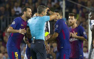 Messi booked for protesting
