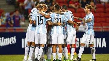 Argentina 6-0 Singapur: goleada de los de Sampaoli sin Messi