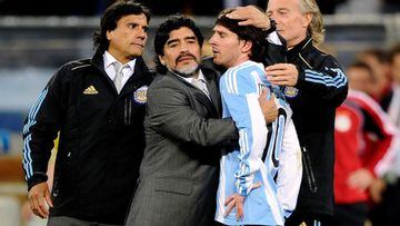 Maradona y Messi. 