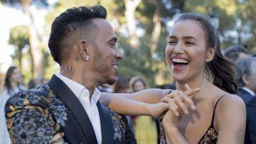 Lewis Hamilton coincidi&oacute; con Irina Shayk en el festival de Cannes y se dejaron fotografiar juntos.