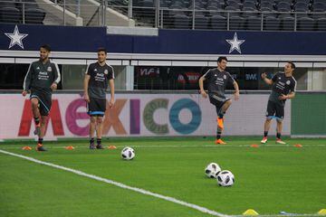 Andrés Guardado, Hirving Lozano, Diego Reyes y Raúl Jiménez, selección mexicana