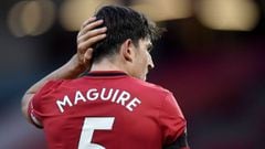 Manchester (United Kingdom).- (FILE) - Harry Maguire of Manchester United gestures during the English Premier League match between Manchester United and Southampton FC in Manchester, Britain, 13 July 2020 (reissued 21 August 2020). Manchester United on 21