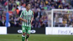 Andrés Guardado tuvo minutos en el Betis vs Valladolid