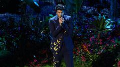 Sebastian Yatra performs the song "Dos Oruguitas" from the animated film "Encanto" during the 94th Academy Awards in Hollywood, Los Angeles, California, U.S., March 27, 2022. REUTERS/Brian Snyder