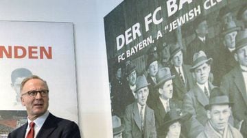 Bayern legend Karl-Heinz Rummenigge at the 'Jews in German football and at FC Bayern' exhibition in 2015
