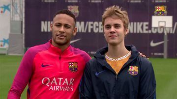 The US singer is friendly with Neymar and Lionel Messi.