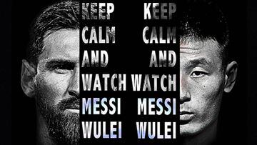 Messi vs. Wu Lei Catalan derby gripping China's PPTV
