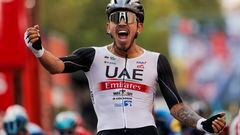 El colombiano Juan SebastiÁn Molano, del UAE Team Emirate,s se impone vencedor de la 12ª etapa de la Vuelta a España 2023, que se disputó entre Ólvega y Zaragoza.