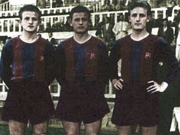 Acabada la guerra civil, un joven Julio Gonzalvo comenzó a hacer sus pinitos en el Espanyol, club con el que consiguió la Copa de 1940. Poco después sus hermanos menores, José y Mariano, empezaron a destacar en el Sabadell y el Zaragoza, respectivamente. 