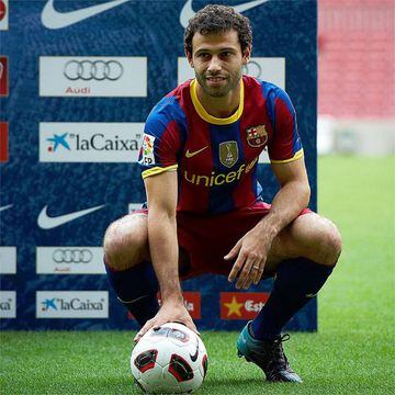 Mascherano signed for Barcelona from Liverpool in 2010