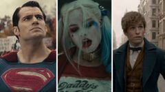 'Batman v. Superman: El amanecer de la justicia', 'Escuadrón suicida' y 'Animales fantásticos y dónde encontrarlos', tres de las películas que aparecen en la recopilación de estrenos de cine de 2016.
