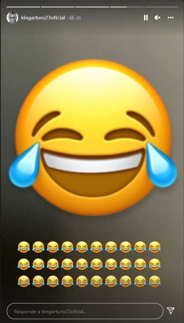 Una serie de emojis sonrientes fueron los que publicó el 'Rey' en sus historias de Instagram. Lo realizado por el volante de Inter fue luego de conocer su suspensión en la Roja.