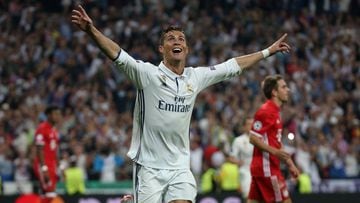 Cristiano le marc&oacute; cinco goles al Bayern en los cuartos de final de la Champions 2016-17.