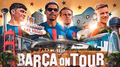 Barça’s American tour poster does not include three first team players who may have one foot out of the door  of the Camp Nou.