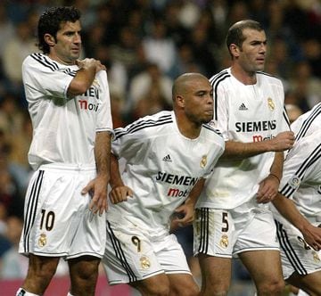 En los Galácticos de inicios de siglo el gran tridente blanco, estaba formado por Figo, Ronaldo y Zidane.
