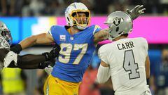 The Las Vegas Raiders were handed their first loss of the season against the Los Angeles Chargers. Derek Carr passed for a season low 196 yards.