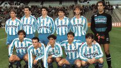Una alineación del Málaga de 1992.