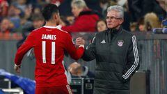 James Rodr&iacute;guez en el partido entre Bayern M&uacute;nich y PSG