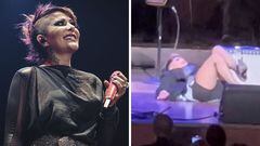Alejandra Guzmán sufre caída en pleno concierto: cuál es su estado de salud