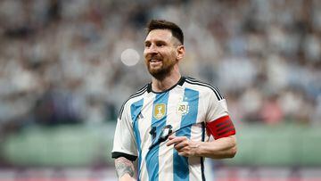 Leo Messi, en el último amistoso de Argentina contra Australia.