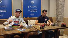 Mathieu van der Poel y Alberto Contador firman autógrafos en el Rodilla de Callao.