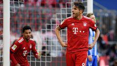 Javi Martinez celebra un gol con el Bayern.