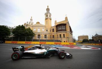 Lewis Hamilton in Baku.