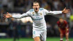 Bale celebra un gol en Kiev.