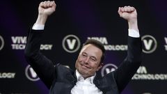 PARIS, FRANCE - JUNE 16: Chief Executive Officer of SpaceX and Tesla and owner of Twitter, Elon Musk gestures as he attends the Viva Technology conference dedicated to innovation and startups at the Porte de Versailles exhibition centre on June 16, 2023 in Paris, France. Elon Musk is visiting Paris for the VivaTech show where he gives a conference in front of 4,000 technology enthusiasts. He also took the opportunity to meet Bernard Arnaud, CEO of LVMH and the French President. Emmanuel Macron, who has already met Elon Musk twice in recent months, hopes to convince him to set up a Tesla battery factory in France, his pioneer company in electric cars. (Photo by Chesnot/Getty Images)