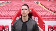 Torres, en el estadio de Anfield.