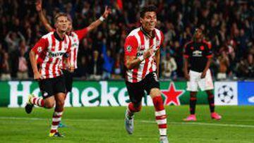 Moreno marc&oacute; su primer gol en Champions League. 